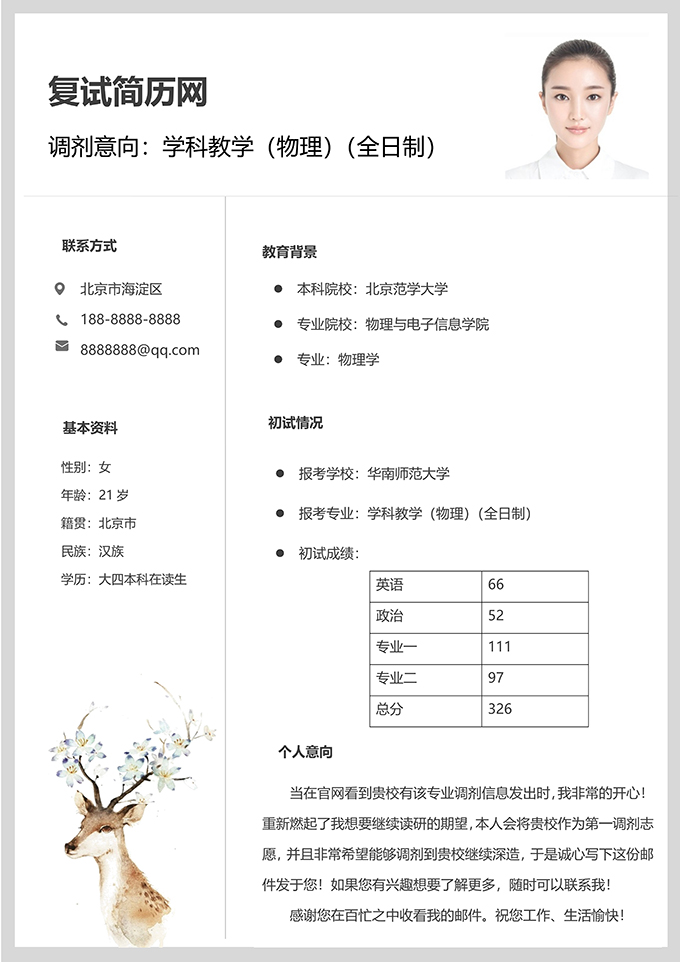 最美简历合集